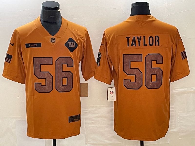 Men New York Giants #56 Taylor brown Nike 2023 Salute To Service Limited NFL Jersey